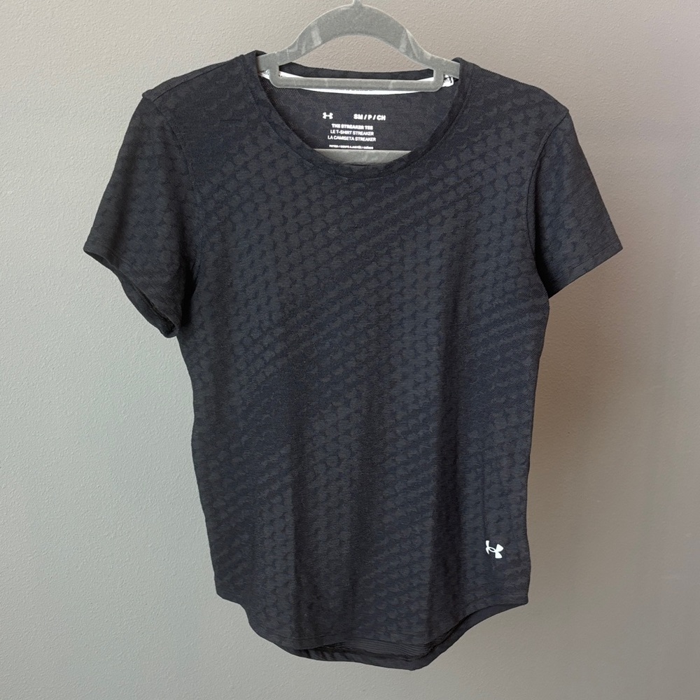 Under Armour The Streaker Tee Black Patterned Sz S